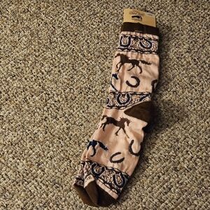 The Bare Feet Originals Pink Brown Horse Size Large